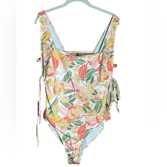 Hurley Swim Hurley Side Tie Cut Out Max Bloom Floral One Piece